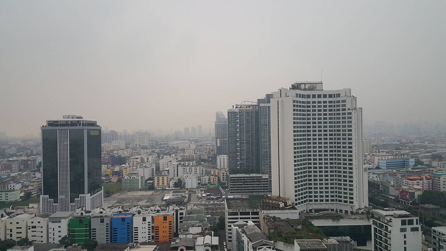 ค่าฝุ่น PM 2.5 พื้นที่กรุงเทพมหานครและปริมณฑลเกินเกณฑ์มาตรฐาน 7 สถานี 